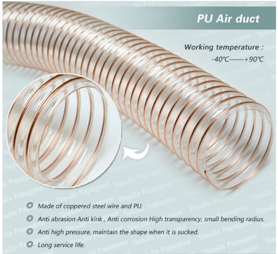 PU Transparant Flexible Hose (PU Air Duct)