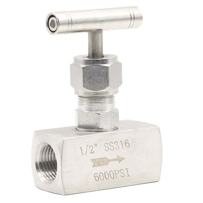 Stainless steel needle valve 6000 PSI 316 