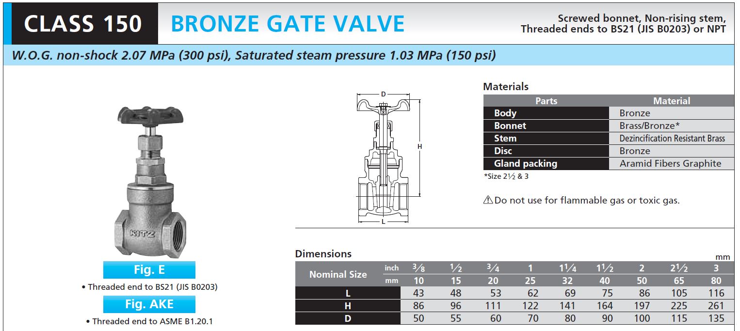 Gate valve E